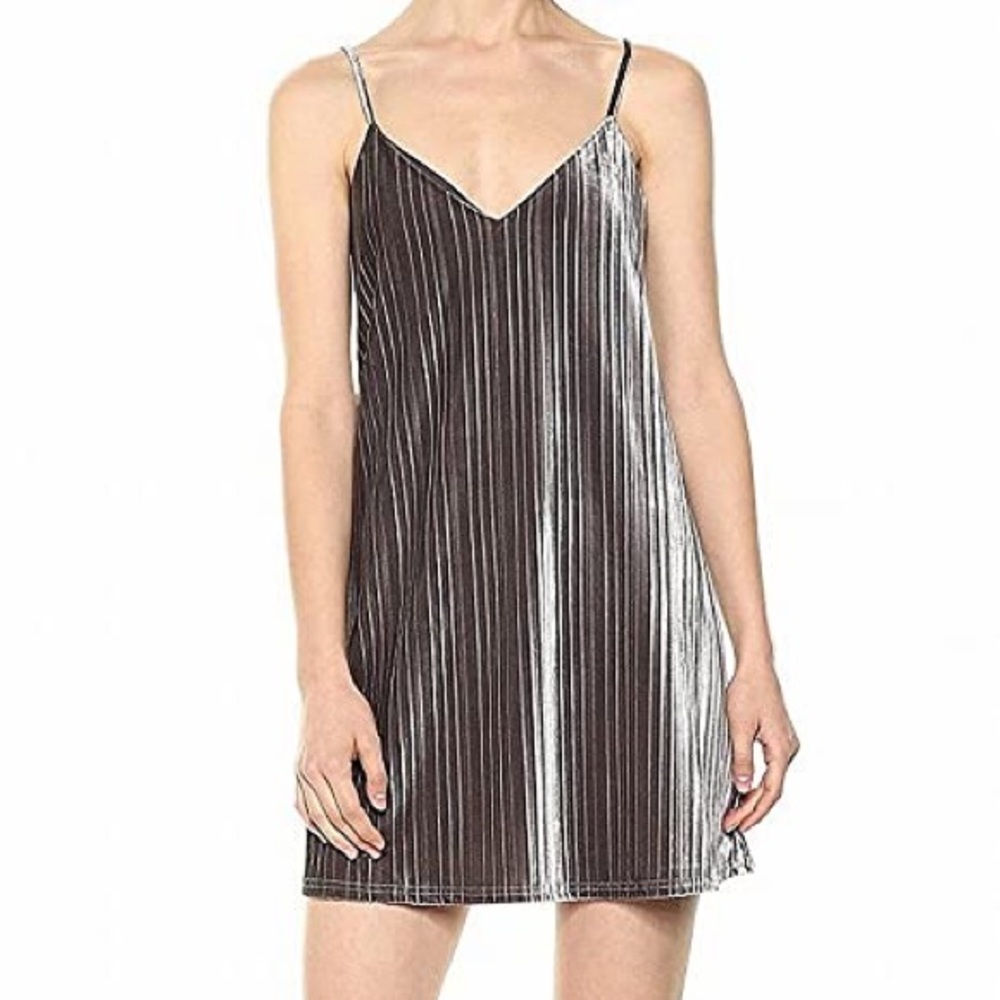 Jack by BB Dakota Richie Pleated Velvet Slip Dress